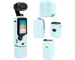 Geschikt voor DJI Osmo Pocket 3 / Xtra Muse camera, zachte siliconen gripcover met scherm- en microfoonbescherming, lichtgewicht, krasbestendig, slanke pasvorm, accessoire voor Pocket 3 - Blauw