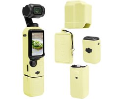 Geschikt voor DJI Osmo Pocket 3 / Xtra Muse camera, zachte siliconen hoes met scherm- en microfoonbescherming, lichtgewicht, krasbestendig, slanke pasvorm, accessoire voor Pocket 3 - Geel