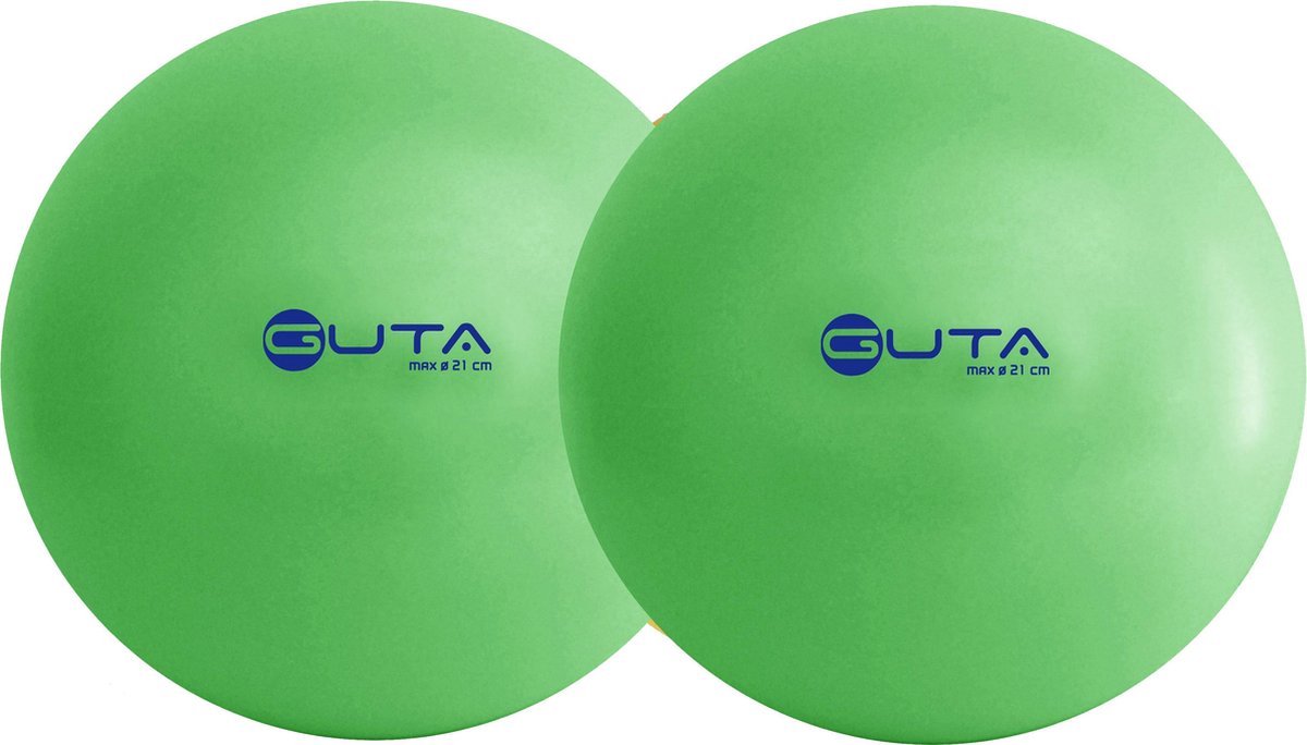 Set van 2 x Fantybal | Softy bal | Trefbal| 21 cm Groen Zachte Bal