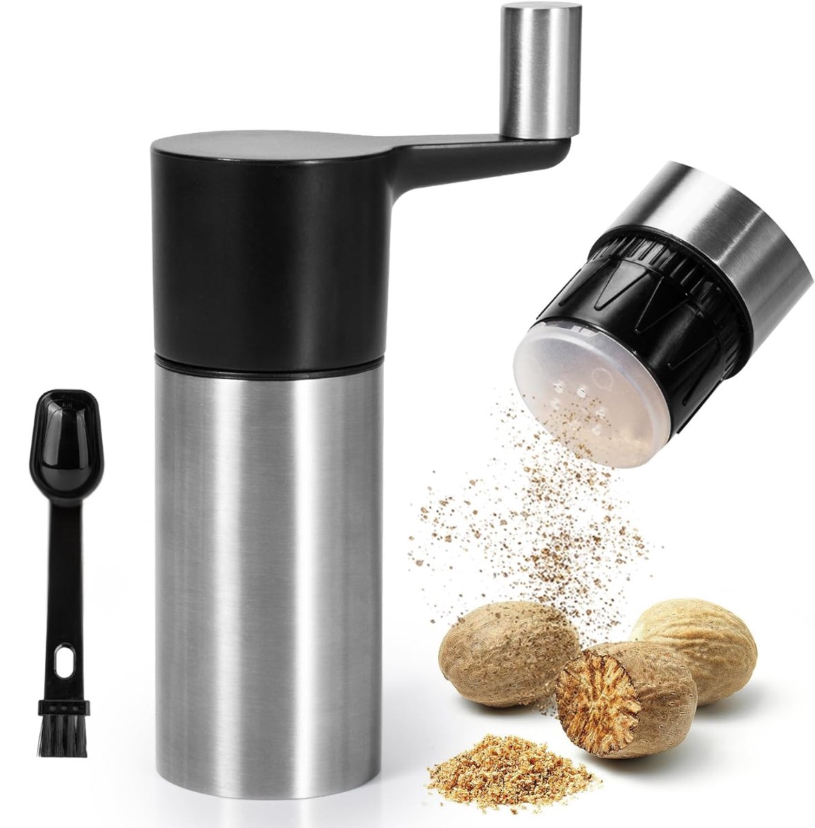 HEZIVO® Nootmuskaatmolen - Nootmuskaatrasp - RVS Rasp - Met Handslinger