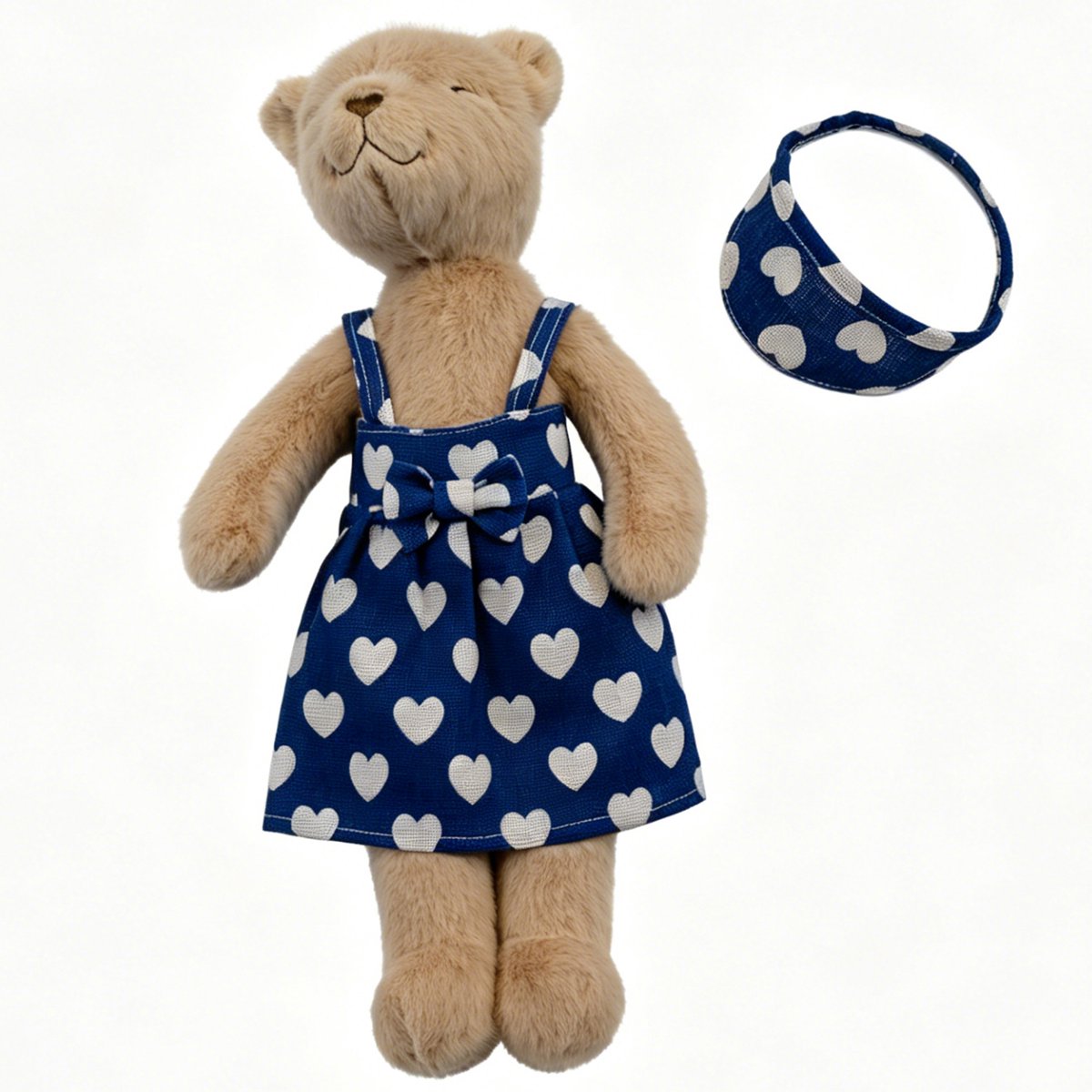 Bloemetje & Bear｜Lala Knuffel Kat 34 cm – met schattig jurkje en hoedje– Zacht Pluche – Knuffelbaar Knuffeldier – Cadeau voor Kinderen & Volwassenen – Zacht Speelgoed