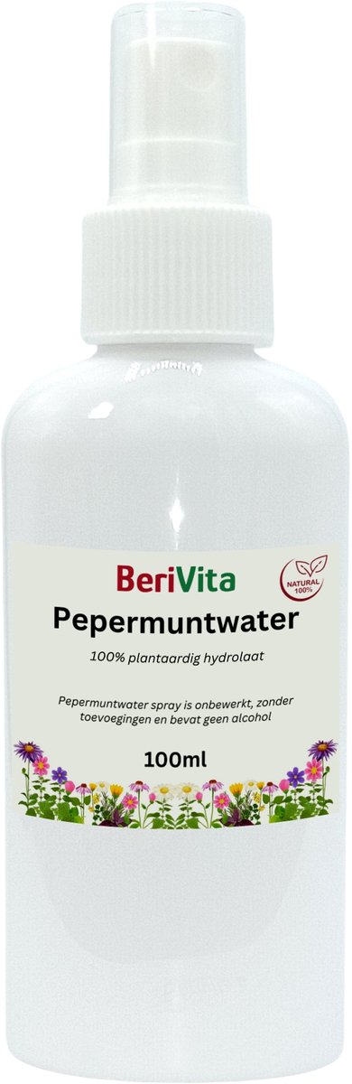 Pepermuntwater 100ml Spray - Puur - Zonder Alcohol - Zuiverende Natuurlijke Toner - Pepermunt Water Hydrolaat