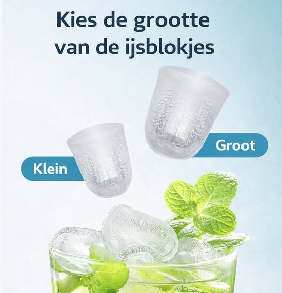 ITRONIQ IJsblokjesmachine - IJsmachine 12 kg / 24U - IJsblokjesmaker - 9 IJsblokjes is 6 min - Zelfreinigend - Ice Maker - Zwart van Merkloos — afbeelding 2