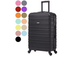 BlockTravel BlockTravel® Reiskoffer Groot 74L - Grote Koffer met TSA-slot - Reiskoffer met Wielen - Valies Grote Koffer - 4 Spinner Wielen - Lichtgewicht Koffer - Zwart