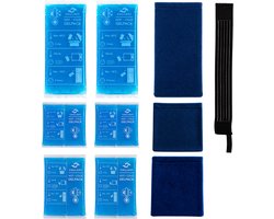 Chillaxy Coldpack – Icepack – Set van 6 Gelpacks met Zachte Hoes & Elastische Band – Coolpack, IJspack, Gelpack – Koud Compress Herbruikbaar