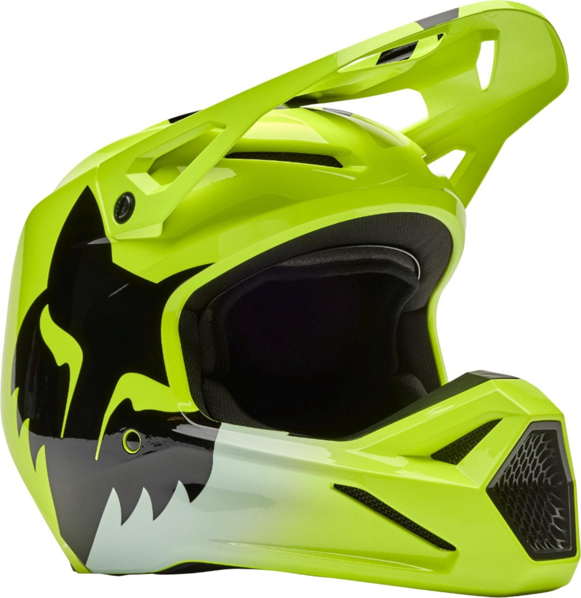 FOX V1 Shield Geel Crosshelm - Helm