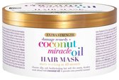 OGX Kokoswonderolie Haarmasker, Extra Kracht Schade Herstel, Intens Voedend Masker voor Droog & Beschadigd Haar, Met Kokosolie & Tiaré, 300 ml