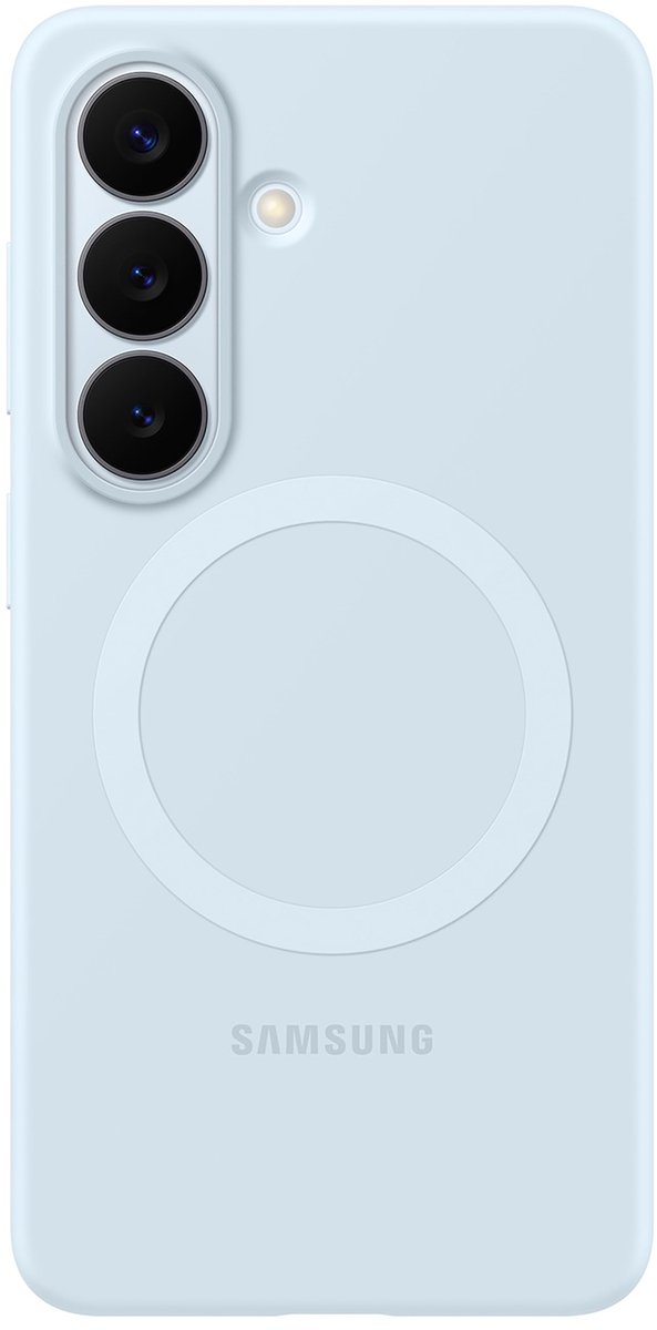 Samsung Galaxy S26 Siliconen Back Cover met Magneet Blauw