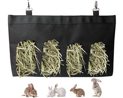 Hooiruif Knaagdieren - Konijn Hooivoerzak - Hooruif Konijn - Hooruif Cavia - Hooizak - Hooitas - Hooinet - Hooihouder - Hooiruif Met Haakjes - Hooidispenser knaagdier - Hooivoeren voor Konijnen, Cavia's - Voorkomt Verspilling van Hooi - 1 Stuk