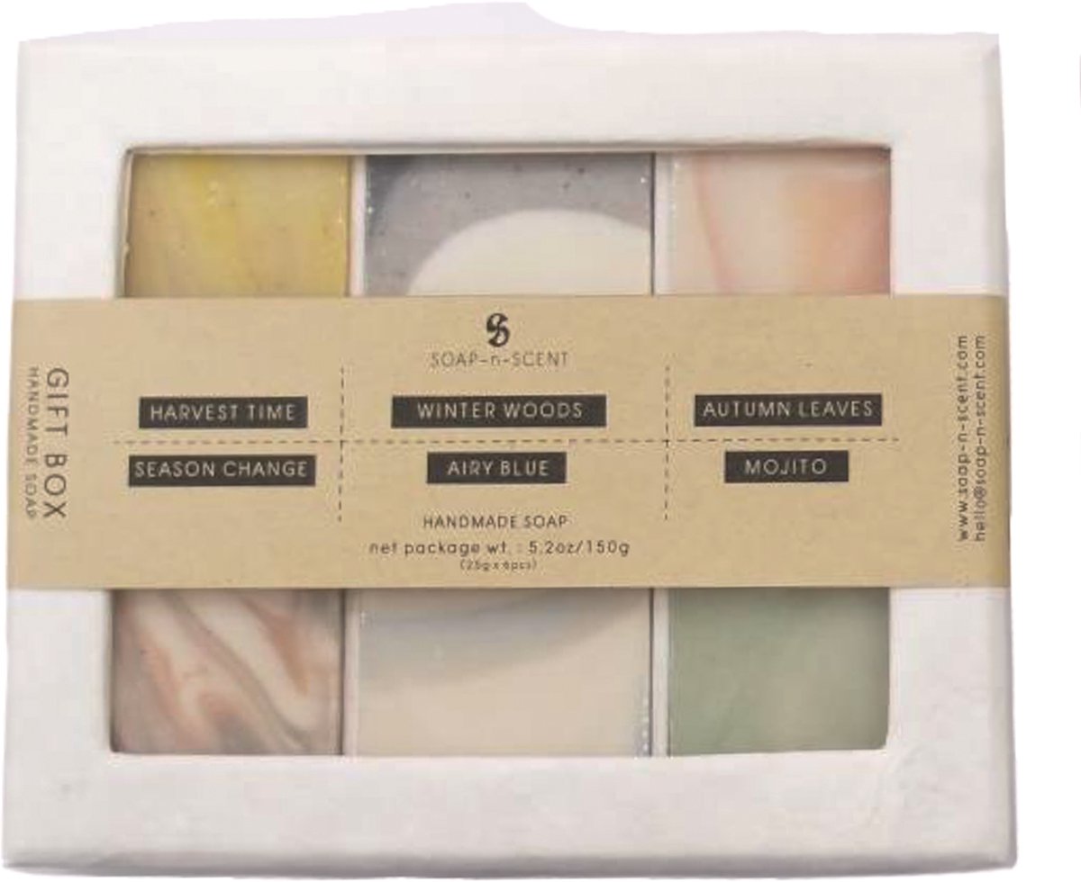 Doosje met zeep - Seasons - pastelkleuren