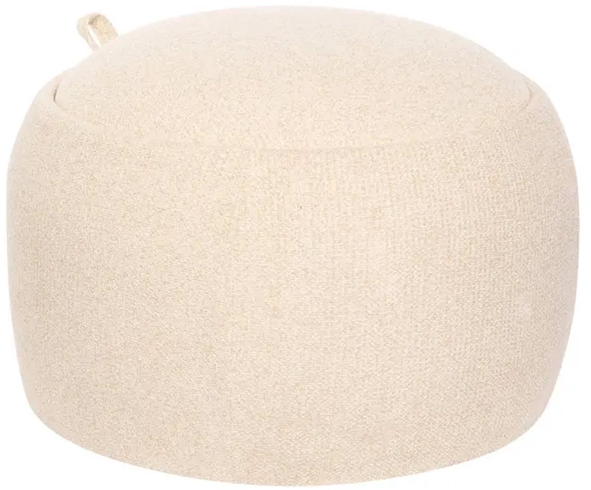 Atmosphera Elior Opbergpoef - Ø60xH40cm - Crème