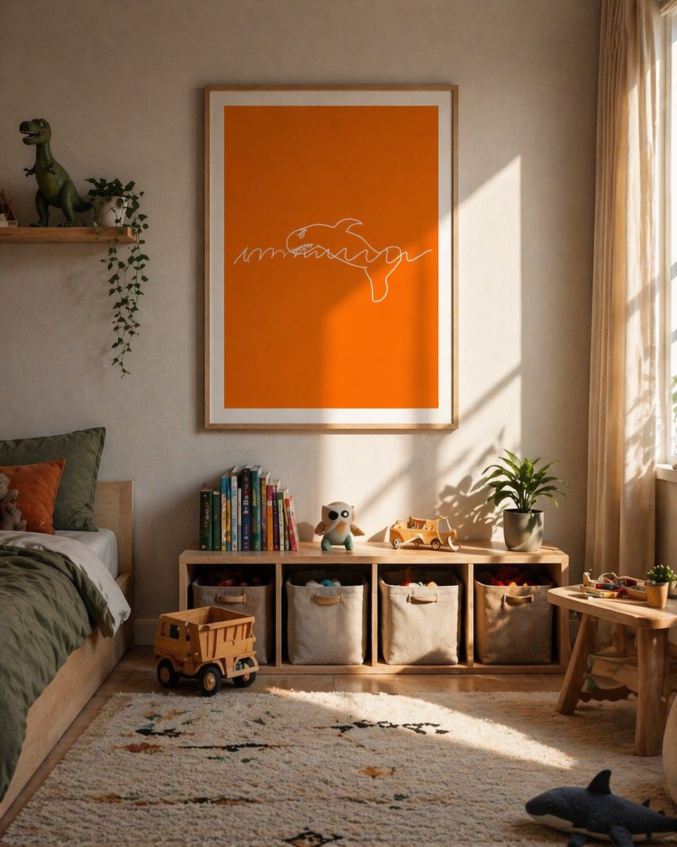 Haaien Kinder Poster | Speelse Poster Voor Kinderen | A2 Formaat 42x59,8