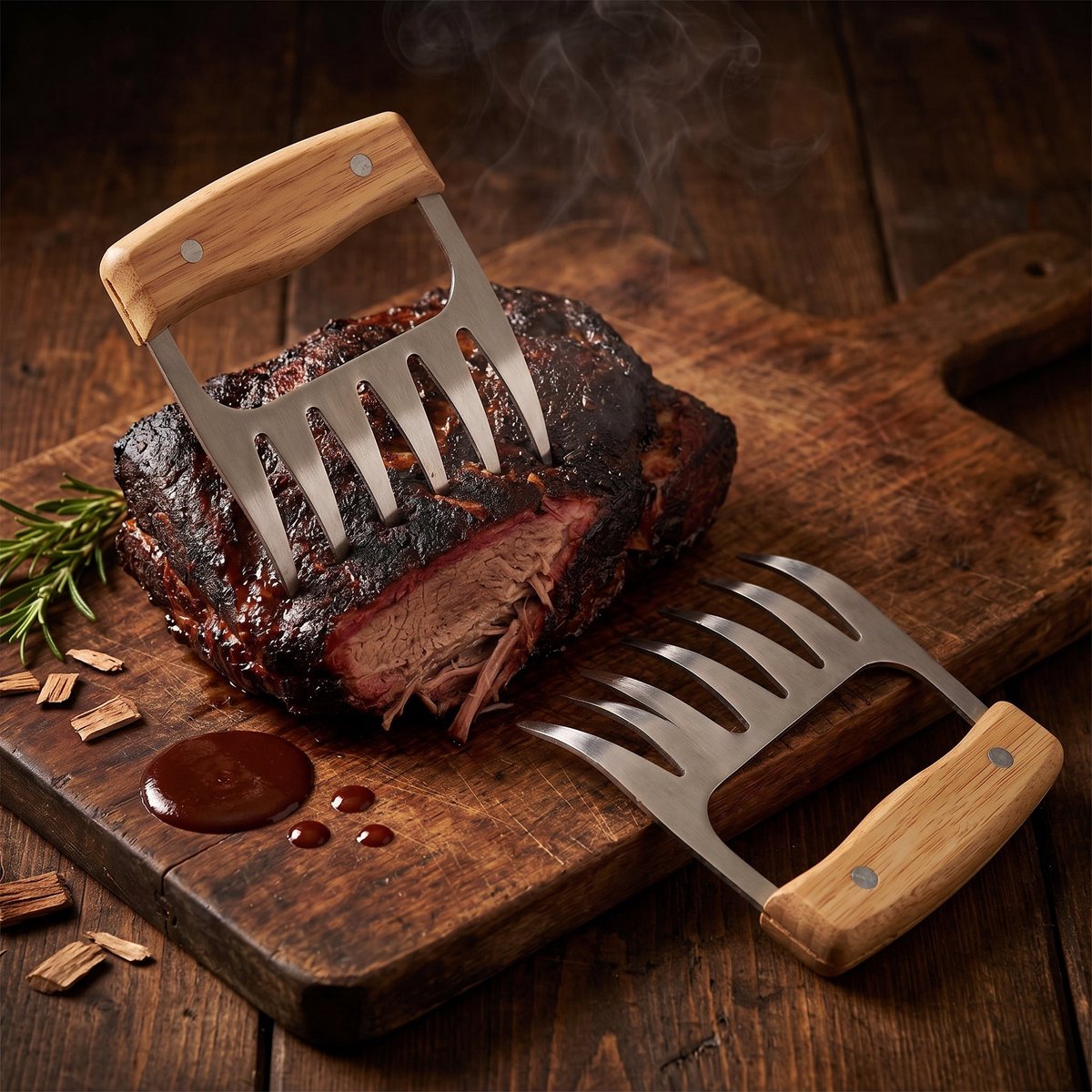 Cheqo® Vleesklauwen Set van 2 - Pulled Pork Klauwen - Meat Claws - BBQ Accessoires - Vlees Shredder - Bear Paws - Snijhulp - Barbecue Gereedschap - Pulled Chicken - Vlees Klauw - BBQ Tools - Vleestang - Barbecue Tang - Vleesvork - Meat Shredder