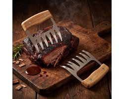 Cheqo® Vleesklauwen Set van 2 - Pulled Pork Klauwen - Meat Claws - BBQ Accessoires - Vlees Shredder - Bear Paws - Snijhulp - Barbecue Gereedschap - Pulled Chicken - Vlees Klauw - BBQ Tools - Vleestang - Barbecue Tang - Vleesvork - Meat Shredder