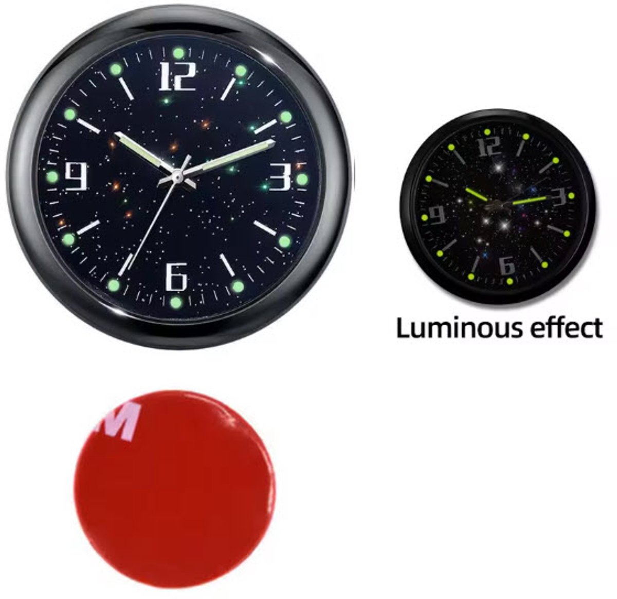 Elektronische autoklok Lichtgevende digitale autohorlogeklok Decoratie