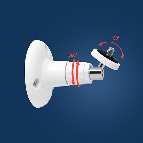 4 Stuks Camera Bevestiging - 360° Graden Verstelbaar - Verstelbare Camera Wandbeugel Houder - Beveiligingscamera Beugel - Wandmontage - Geschikt Voor Ring / Arlo / Wyze Beveiligingscamera's - Wit — afbeelding 4