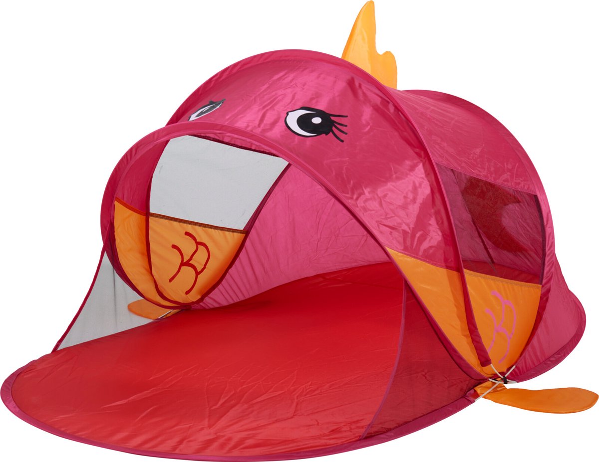 Kids Collection - pop-up tent - 86 cm hoog - vis - rood - strandtent