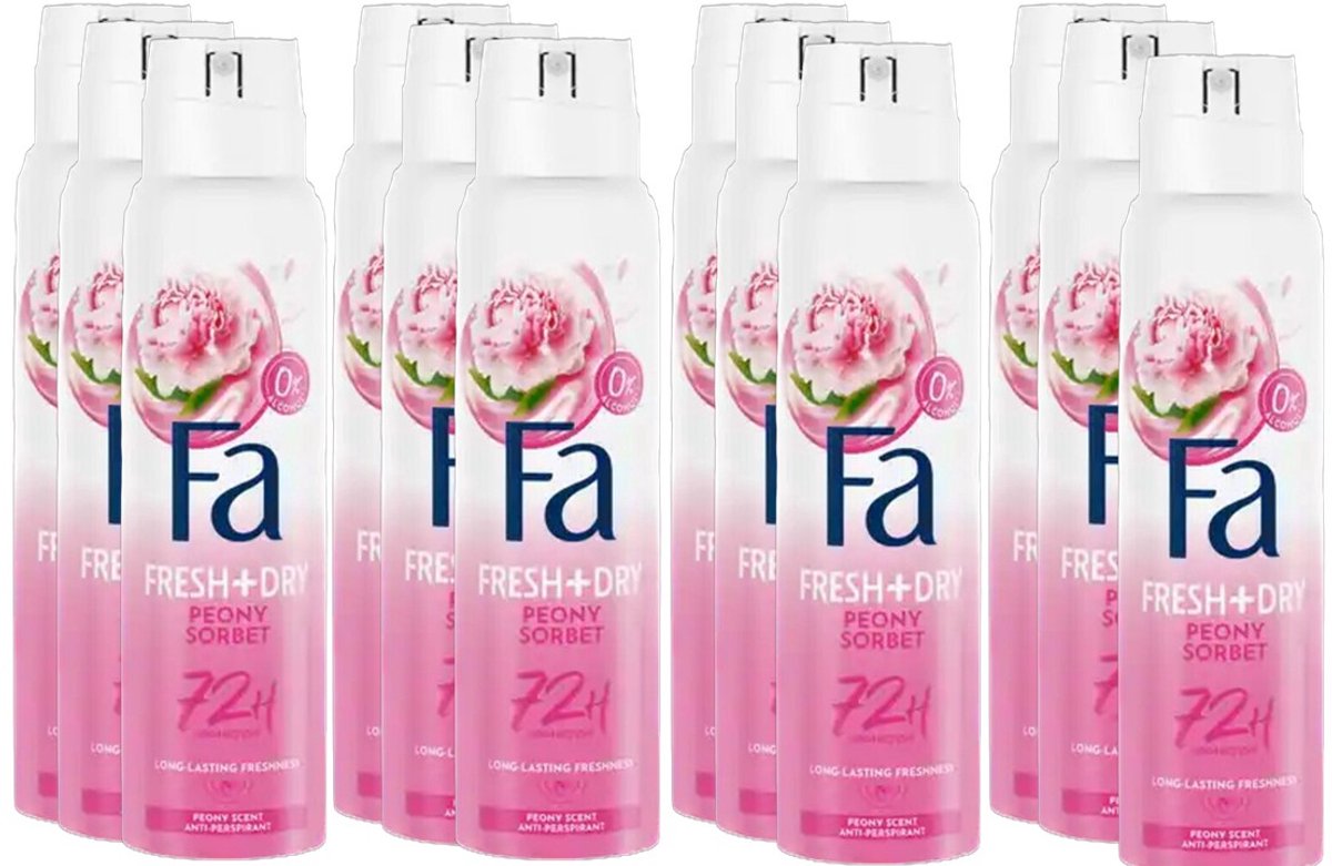 Fa Deospray Sweet Rose 150 ml - Voordeelverpakking 12 stuks