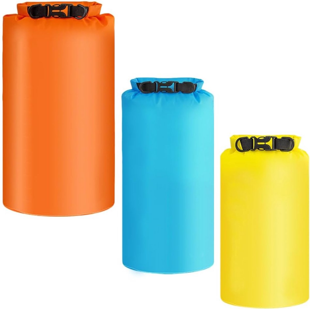 Drybag Set van 3 Stuks - Waterdichte Tas / Rugzak - Strandtas - Zwemtas - Wetbag - Droogtas - Outdoor Tas - Polyester - 3/5/8L - Meerkleurig - van Imperatoris