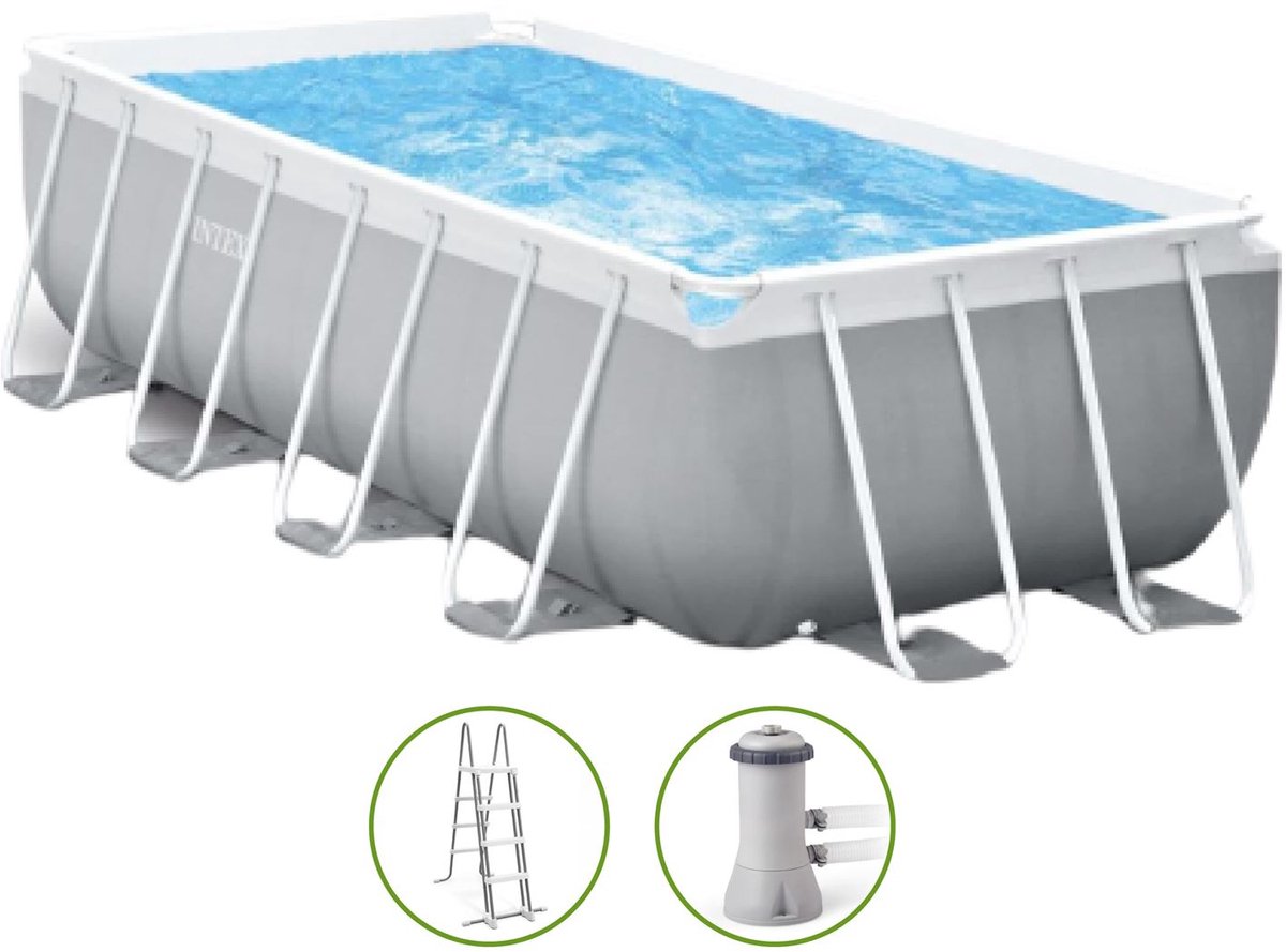 Intex Prism Frame kit piscine avec pompe de filtration - 400 x 200 x 122 cm