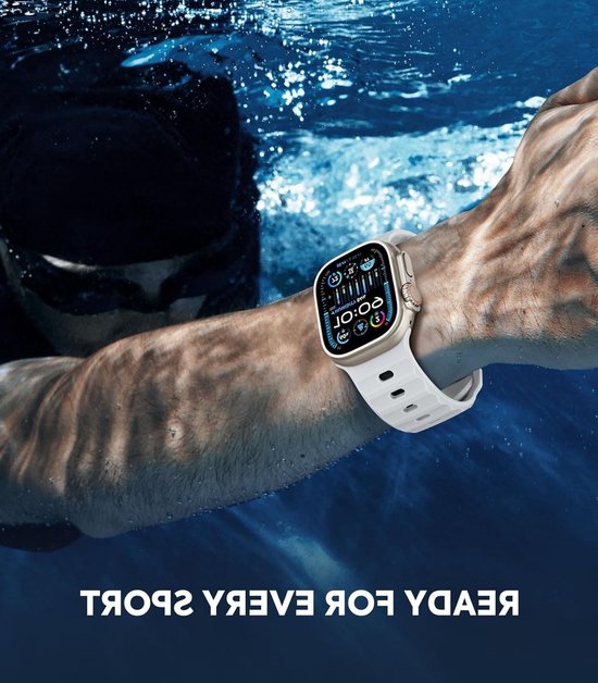 5-Pack Ocean Band Geschikt voor Apple Watch Ultra 2 - Siliconen Vervangband voor 49mm, 46mm, 45mm, 44mm, 42mm - Comfortabele Horlogeband voor Mannen en Vrouwen, Geschikt voor Series 10, 9, 8, 7, 6, 5, 4, SE — afbeelding 4