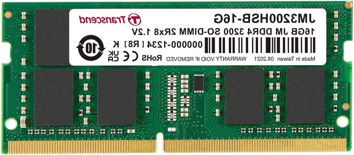 Laptop Geheugenmodule - RAM Module - Computer Upgrade - DDR4 Technologie - 16GB - Groen