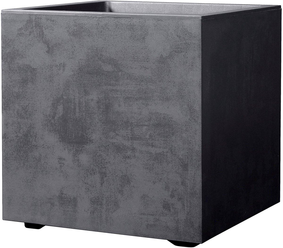 Pot de fleur Cube - DEROMA - Millennium R - Anthracite - A réserve d'eau - 25 cm