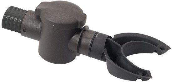Raccord de descente de gouttière gris avec bac de récupération et connexion flexible.