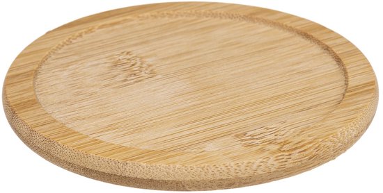 6 sous-verres en bambou avec support