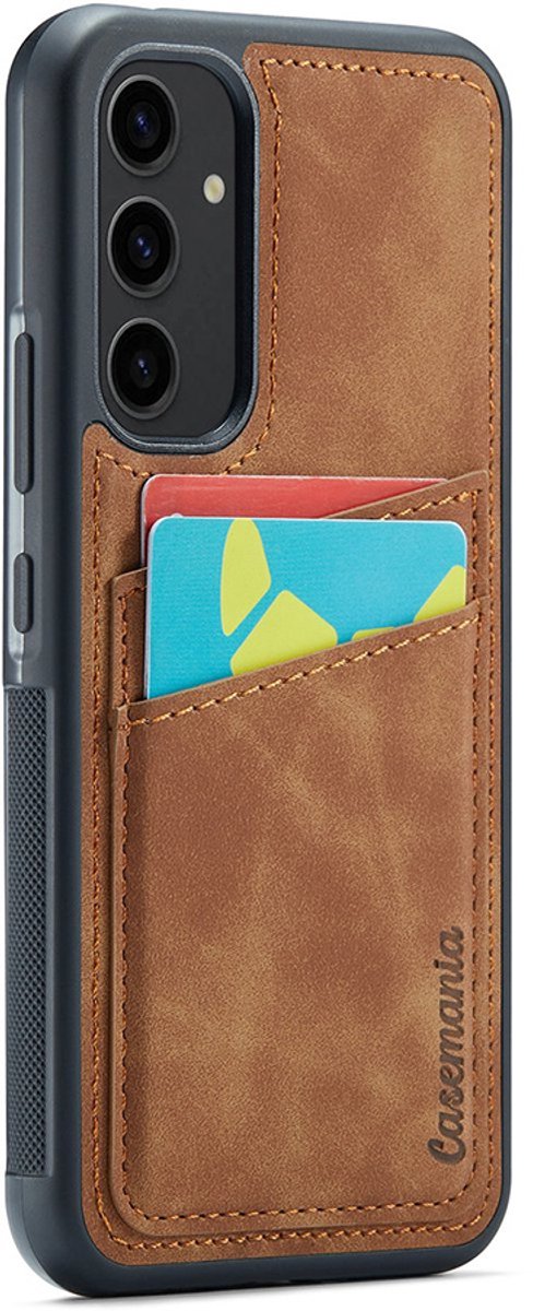 CaseMania Backcase hoesje geschikt voor Samsung Galaxy A36 - Effen Bruin - Kunstleer