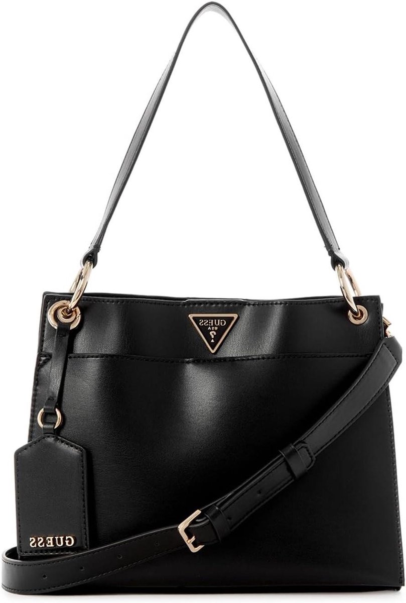 Handtas Vrouw - Schoudertas - Dagelijks Gebruik - Inclusief Pouch - 34 x 23 cm - Zwart