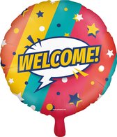 Folat - Ballonnen Retro 'Welcome Back' Meerkleurig 33cm - 6 stuks