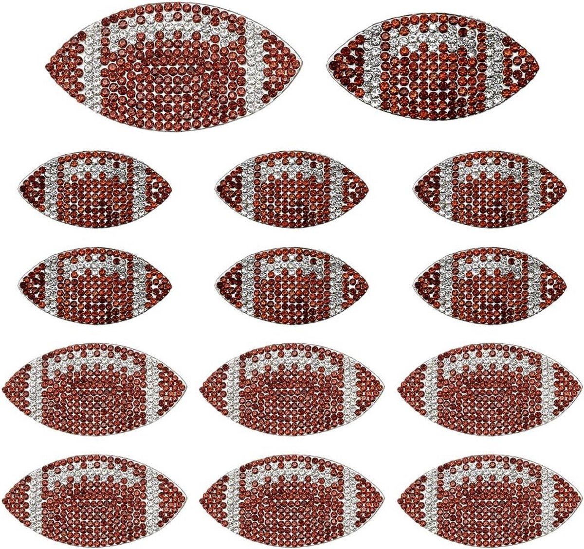 Kristalstrassteentjes voor Sport en Kleding, 14 Stuks in 2 Maten, Hotfix Glinsterende Decoratie voor Doe-het-zelf Projecten en Reparaties