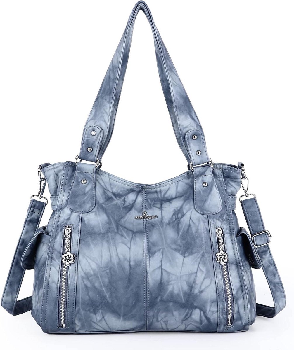 Dames Handtas - Schoudertas Tote - Dagelijks Gebruik - Waterdicht Nylon - 35 cm Breed - Blauw