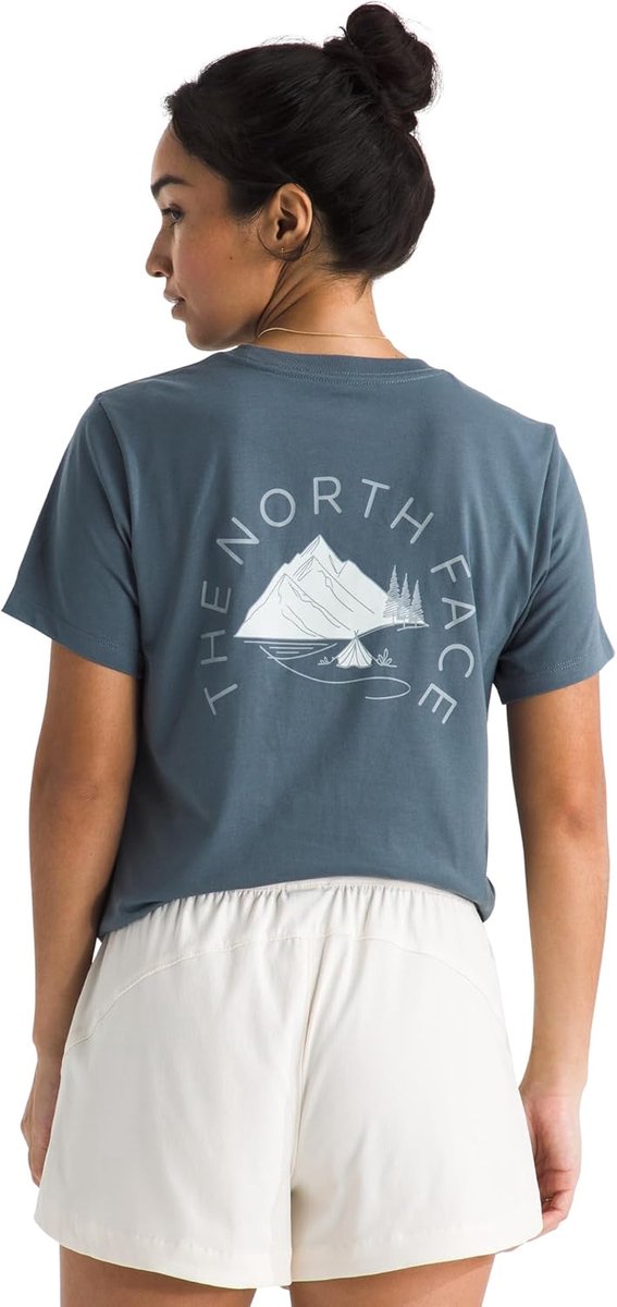 The North Face W MONTE REGULAR SHORT SLEEVE TEE-GRAPHIC Dames Outdoorshirt GRANITE Grijs