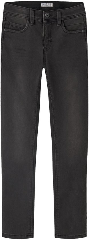 Grijze slim fit spijkerbroek voor jongens, staand.