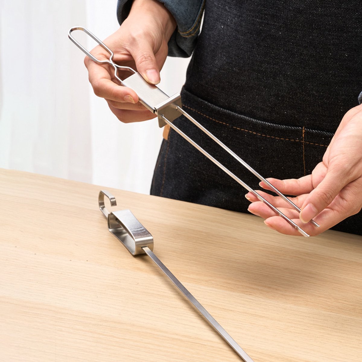 BBQ Premium Barbecue Scheven voor vlees, groenten en zeevruchten, 2 stuks set