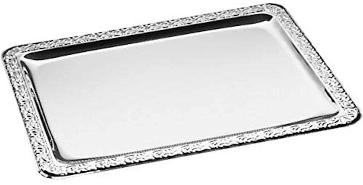 Serveerschaal rvs "sch\xf6ner essen", 50x36 cm