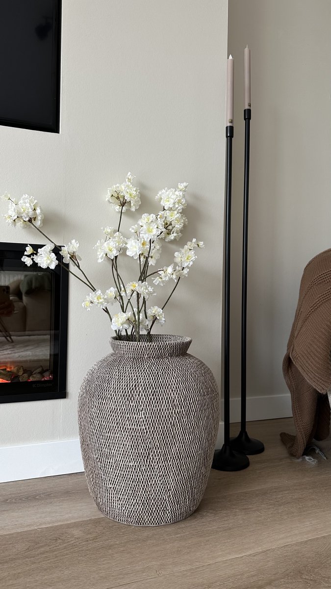 Zijden bloemen boeket-Wit-Bloesemtakken-5 stuks van 85 cm-Kunstbloemen-Moederdag-Cadeau-Verjaardag-Nepbloemen-Real touch-Vrouw-Trouwdag-Onderhoudsvrij-Realistische look-Luxe woonaccessoires-Decoratie woonkamer-Kunstboeket-Voor vaas