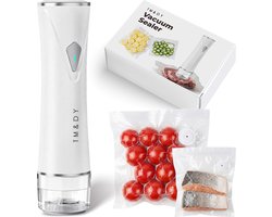TM&DY Automatische Vacumeermachine - Draadloos - Vacuümpomp – USB Oplaadbaar – Voedsel Vershoud systeem – Lekvrij – BPA Vrij - Voor Koelkast & Vriezer - Incl 30 Herbruikbare Vacuümzakken