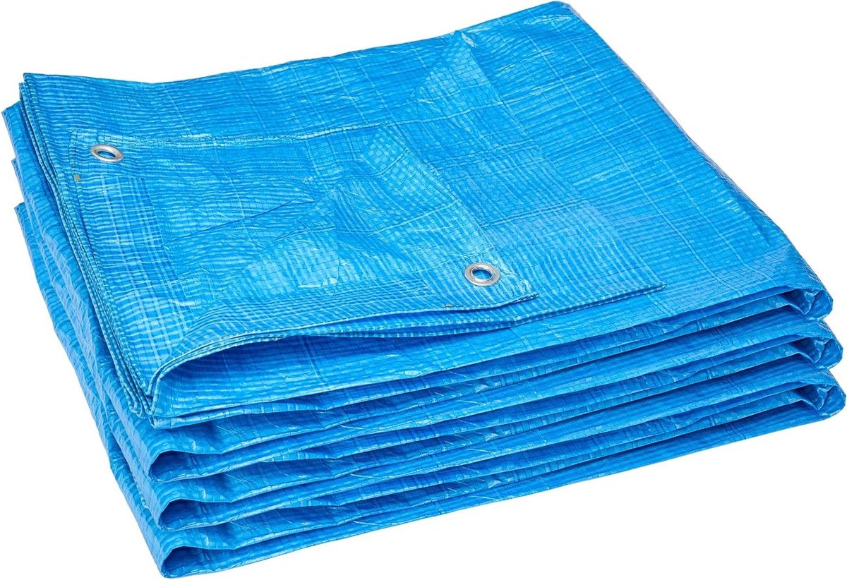 Waterdicht Dekzeil - Beschermzeil Oogzeil - Buiten Beschermen - UV Bestendig Scheurvast - 10x12 m - Blauw