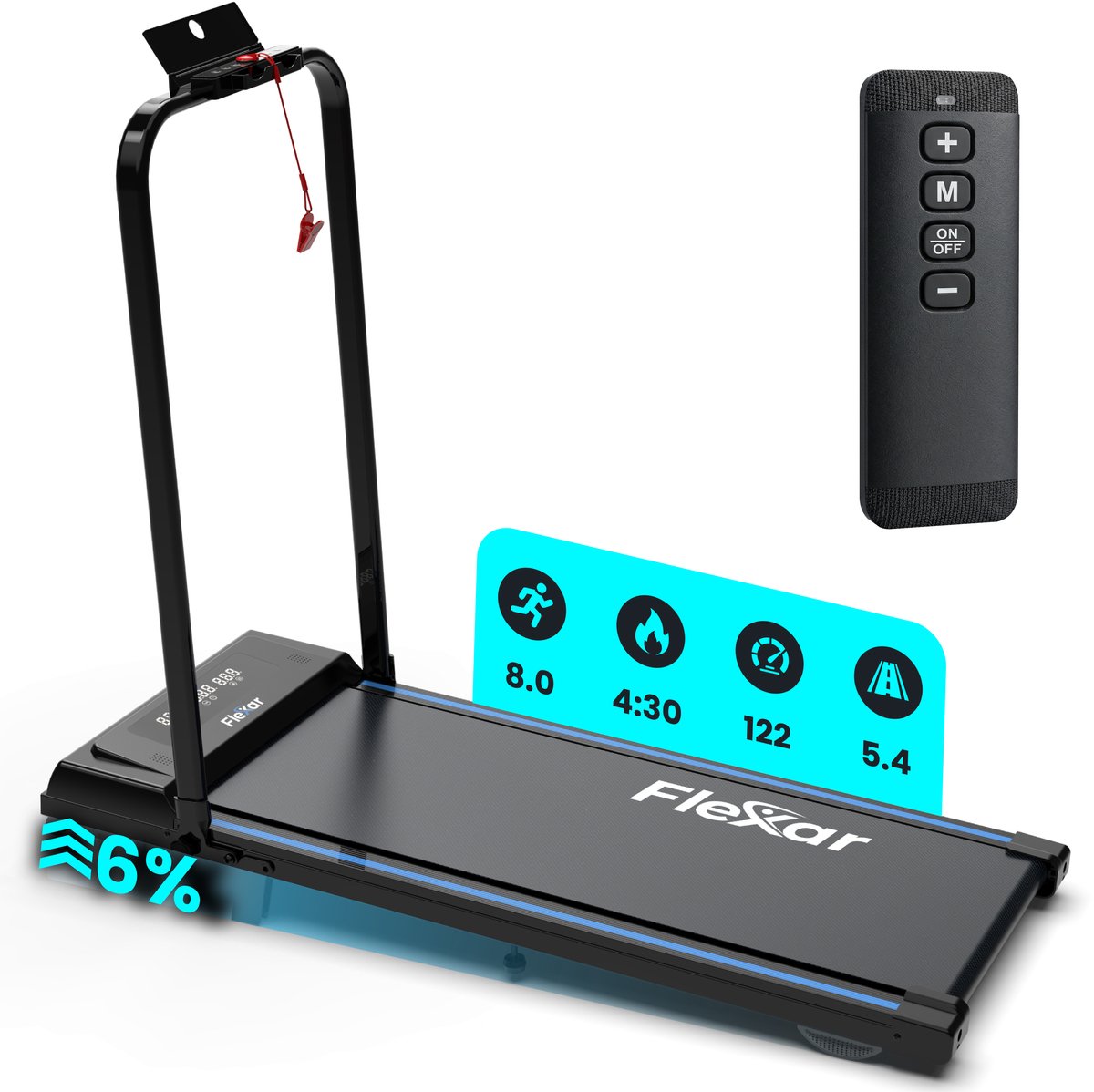 Flexar X2 Loopband Inklapbaar met Bluetooth-speaker en FitShow-app