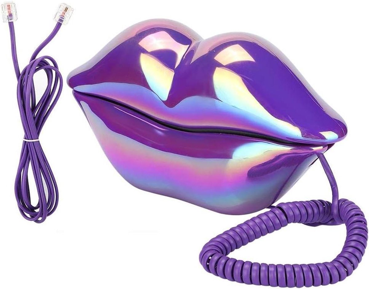 Vaste Telefoon - Vaste Lijn - Decoratief Gebruik - Creatief Lip Ontwerp - N.v.t. - Paars