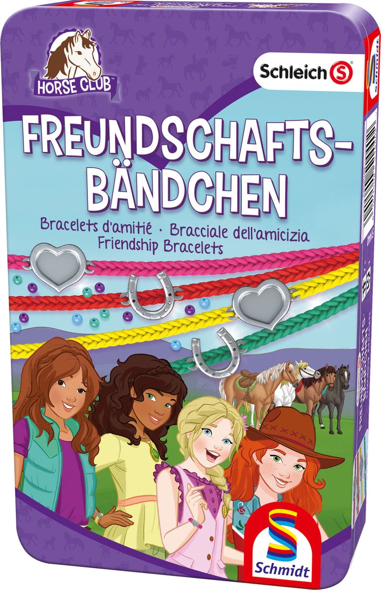 Schmidt® - Horse Club Vriendschapsarmbanden - Knutselset - Creatief DIY sieraden maken - vanaf 6 jaar - 1+ speler