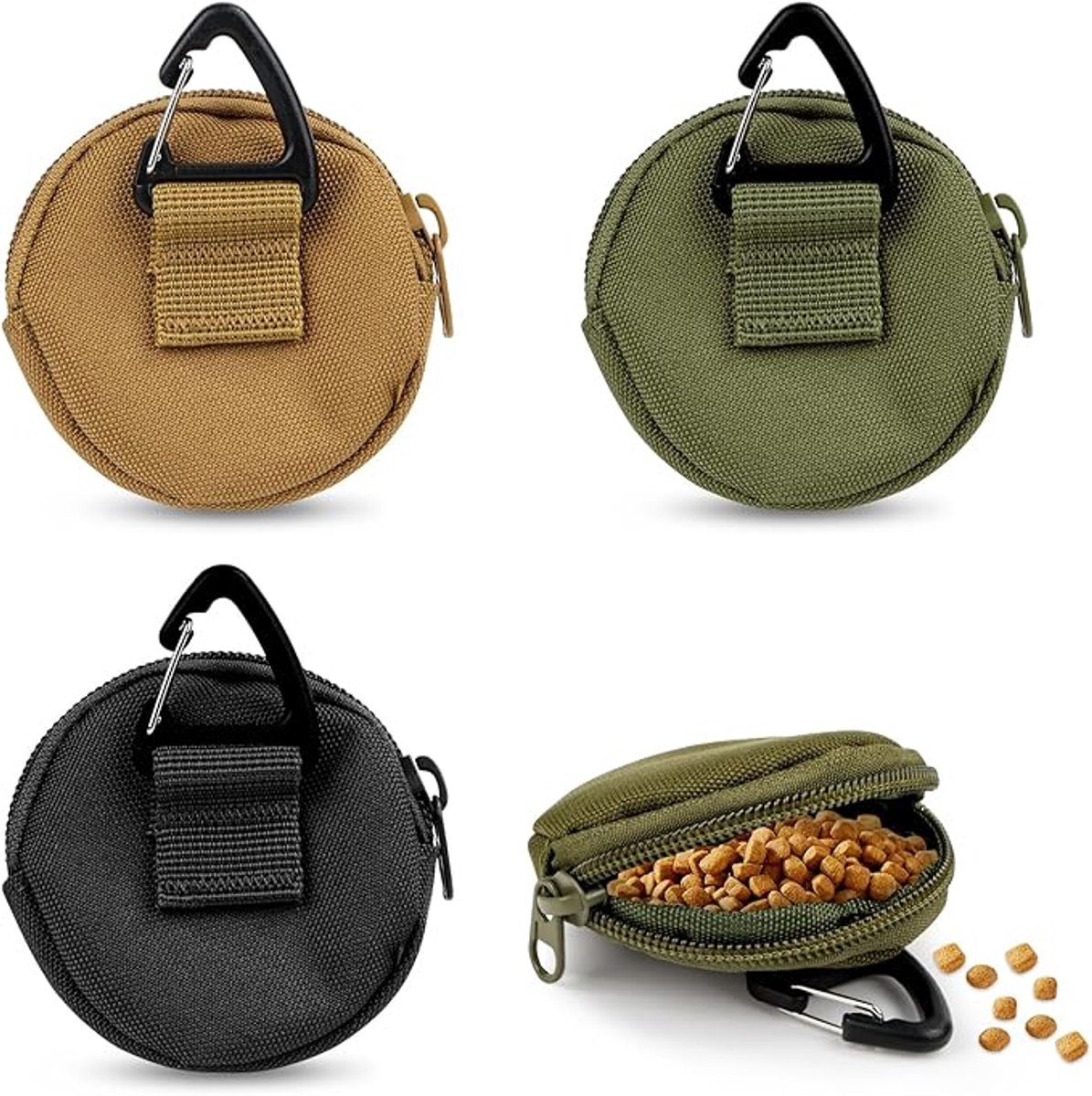 Honden Beloningszakje - Beloningstasje voor Honden - 3 stuks - Voertasje - Beloningstasje voor Honden - Honden Beloningszakje - Snoepjes & Snacktasje - Perfect voor onderweg Snackzakje hond - Draagbare Huisdier Snackzak - Voertasje hond