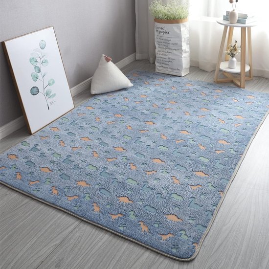 Lichtgevend Tapijt - Glow in the Dark Kleed - Kinderkamer Decoratie - Antislip Onderkant - 200 x 140 cm - Dinosaurus — afbeelding 2