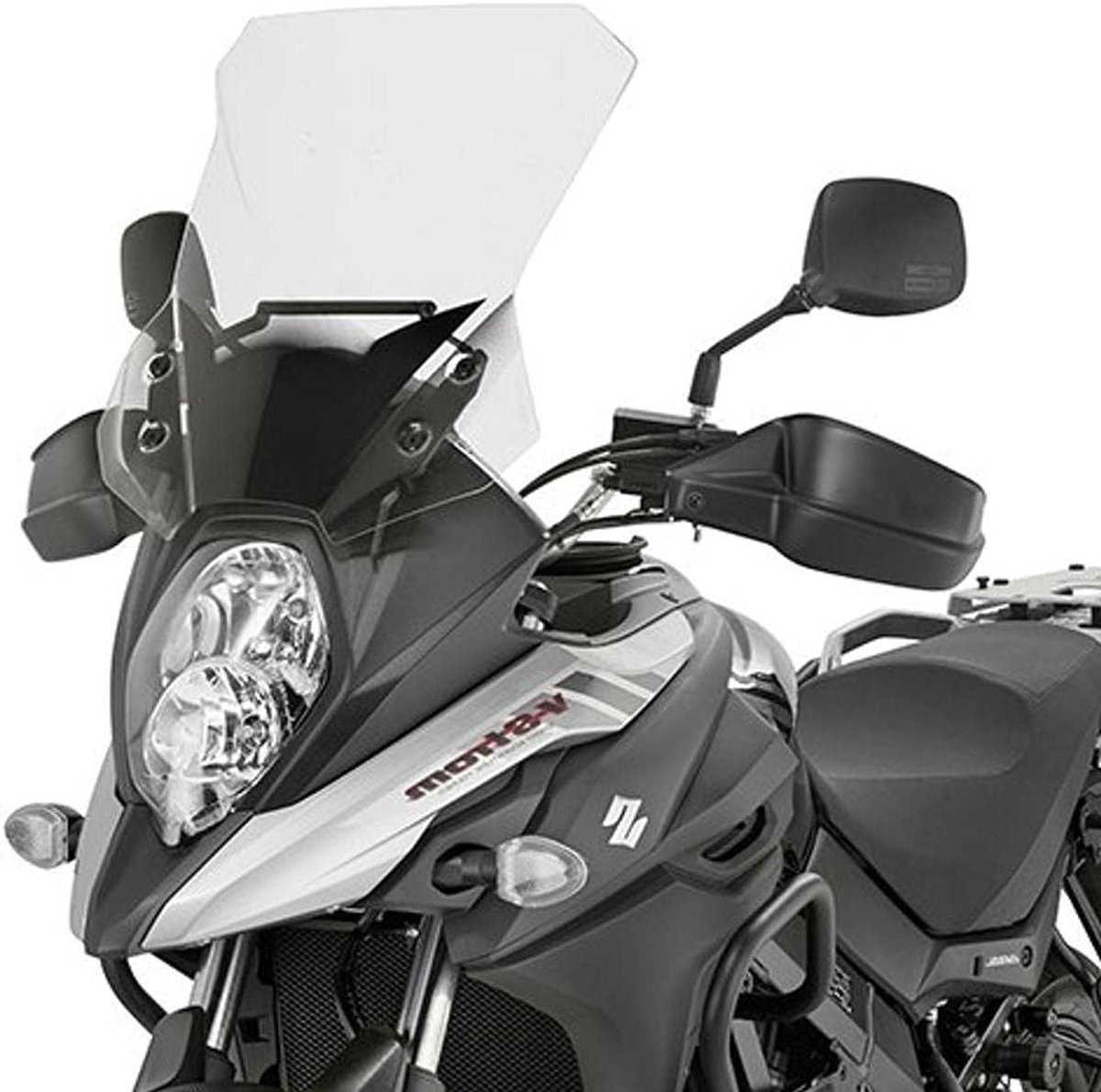 Kappa Windscherm - Voorruit Deflector - Motorrijden Bescherming - Voertuigspecifieke Pasvorm - 517 x 496 x 84 cm - Transparant