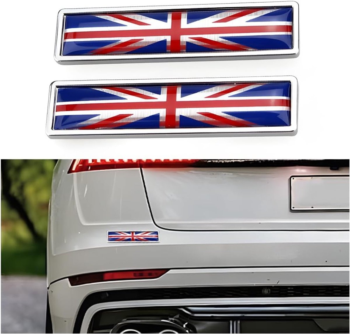 Persoonlijke metalen stickers voor auto's, Engelse vlag stickers, nationale vlag graphics en auto-accessoires voor auto-onderdelen