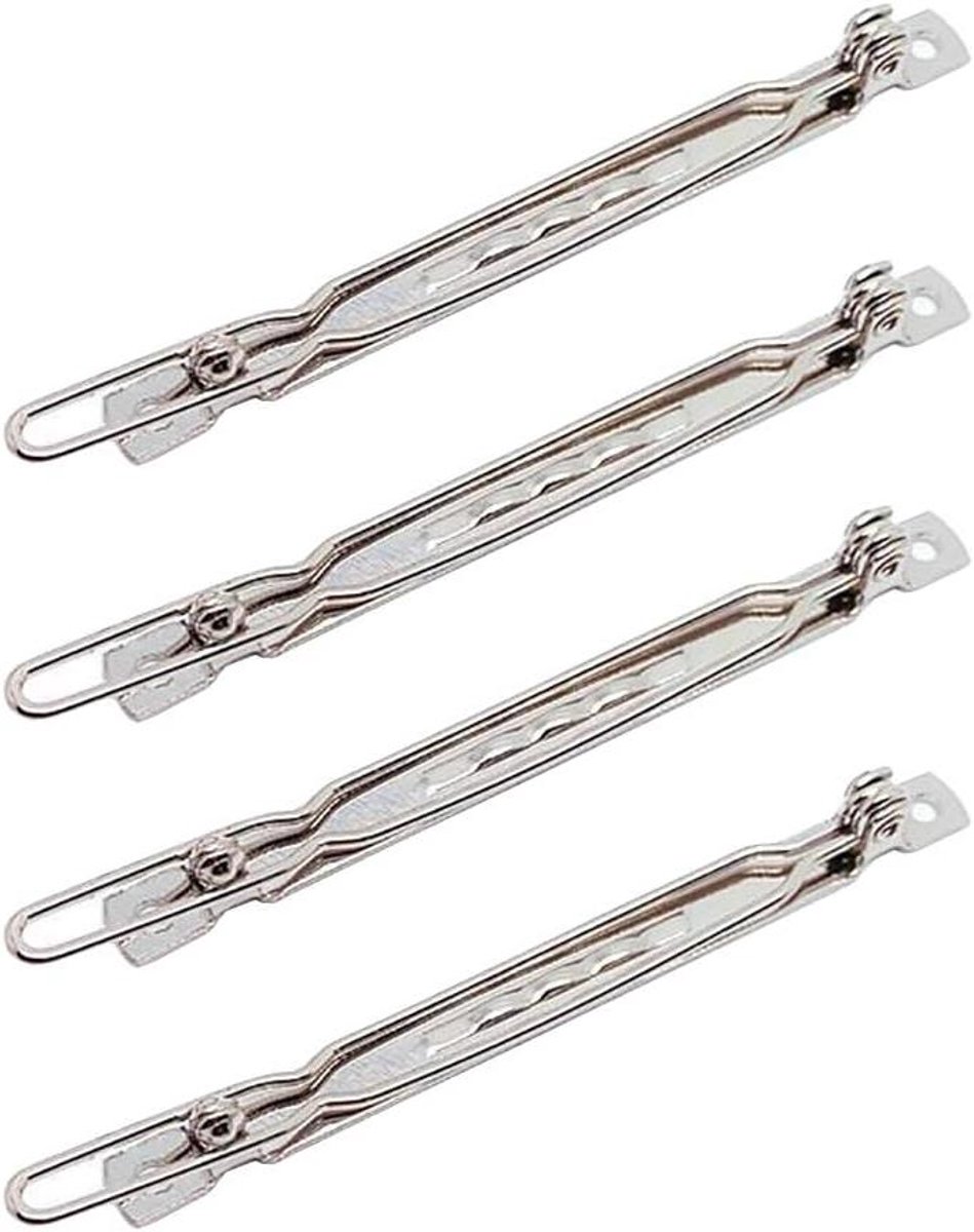 Haarspeldjes - Metalen Clips - Knutselen Accessoires - Kliksluiting - 6cm - Zilver