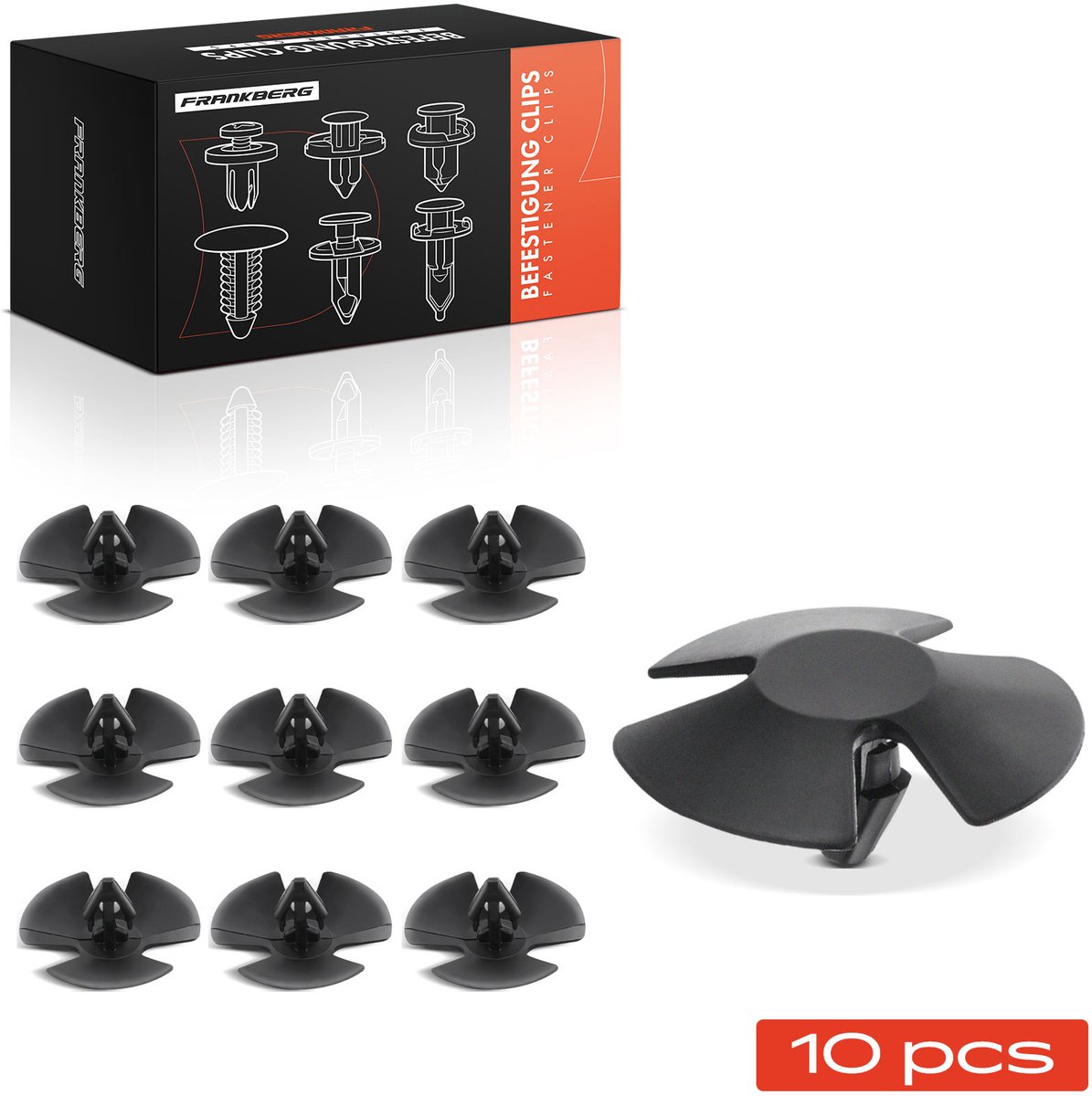 Frankberg 10x Bevestigingsclips bumper motorkappen voor Chrysler